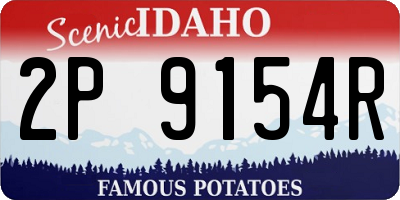 ID license plate 2P9154R