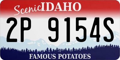 ID license plate 2P9154S