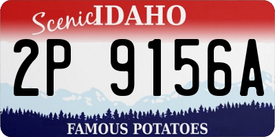 ID license plate 2P9156A