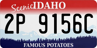 ID license plate 2P9156C