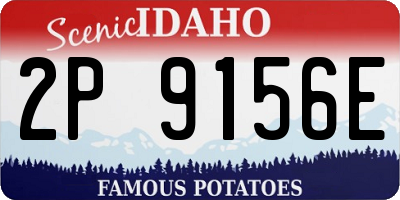 ID license plate 2P9156E
