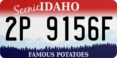 ID license plate 2P9156F