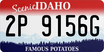 ID license plate 2P9156G