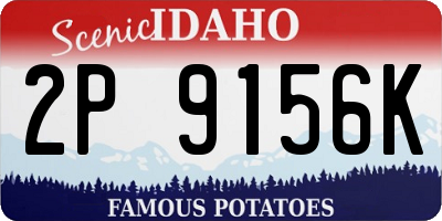 ID license plate 2P9156K