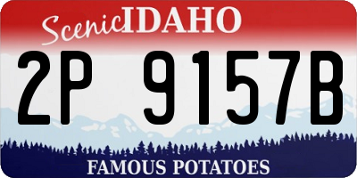 ID license plate 2P9157B