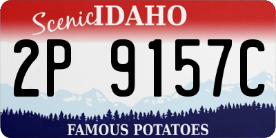 ID license plate 2P9157C