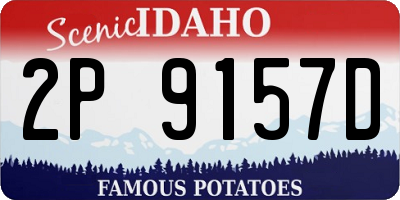 ID license plate 2P9157D