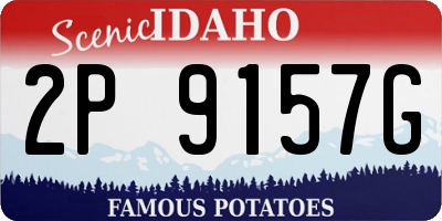 ID license plate 2P9157G