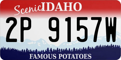 ID license plate 2P9157W