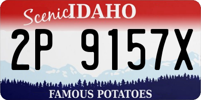 ID license plate 2P9157X