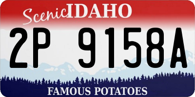 ID license plate 2P9158A