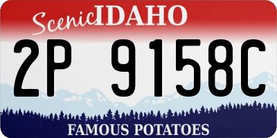ID license plate 2P9158C