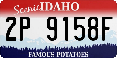ID license plate 2P9158F