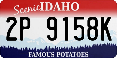 ID license plate 2P9158K