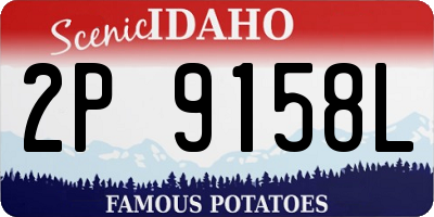 ID license plate 2P9158L