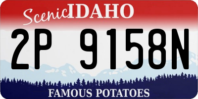 ID license plate 2P9158N
