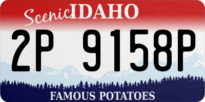 ID license plate 2P9158P