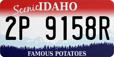 ID license plate 2P9158R