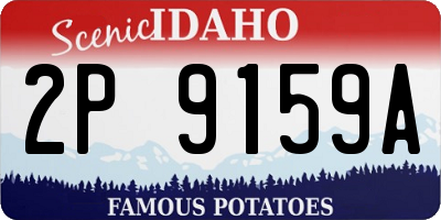 ID license plate 2P9159A