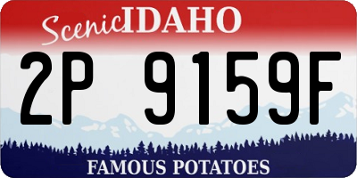 ID license plate 2P9159F