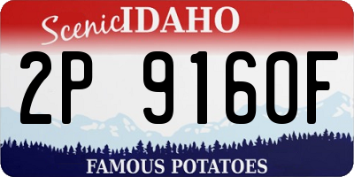 ID license plate 2P9160F
