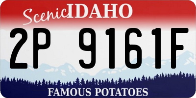 ID license plate 2P9161F