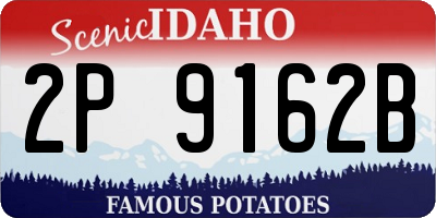 ID license plate 2P9162B