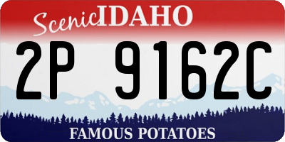 ID license plate 2P9162C
