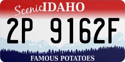 ID license plate 2P9162F