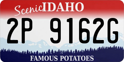ID license plate 2P9162G