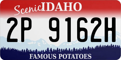 ID license plate 2P9162H