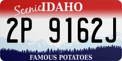 ID license plate 2P9162J