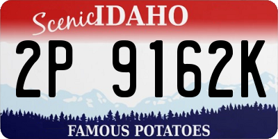 ID license plate 2P9162K