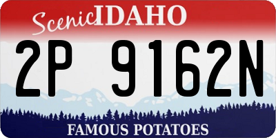 ID license plate 2P9162N