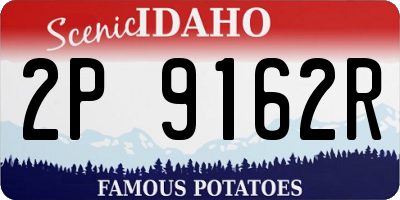 ID license plate 2P9162R