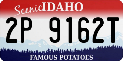 ID license plate 2P9162T