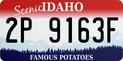 ID license plate 2P9163F