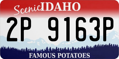 ID license plate 2P9163P