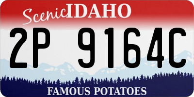ID license plate 2P9164C
