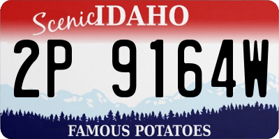 ID license plate 2P9164W