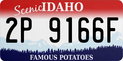 ID license plate 2P9166F