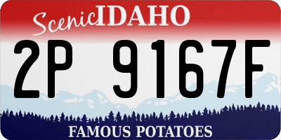 ID license plate 2P9167F