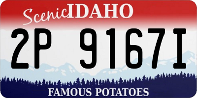 ID license plate 2P9167I