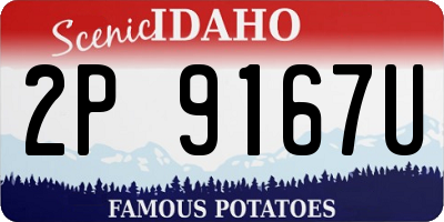 ID license plate 2P9167U