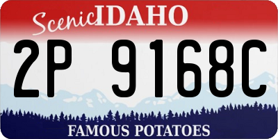ID license plate 2P9168C