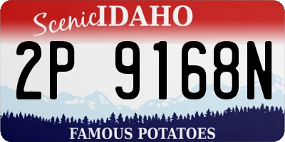 ID license plate 2P9168N