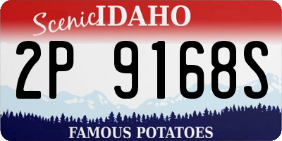 ID license plate 2P9168S