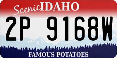 ID license plate 2P9168W