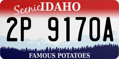 ID license plate 2P9170A