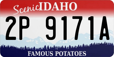 ID license plate 2P9171A